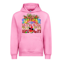 Fuchsia Pink hello summer lets go to the beach Urban Hoodie - texasbilliewilder