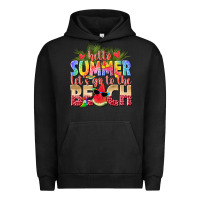 Pigment Black hello summer lets go to the beach Urban Hoodie - texasbilliewilder