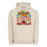 Pigment French Oak hello summer lets go to the beach Urban Hoodie - texasbilliewilder