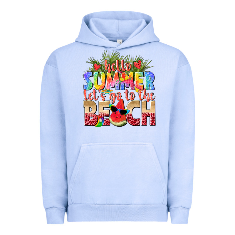 Hello Summer Lets Go To The Beach Urban Hoodie by texasbilliewilder | Teevron