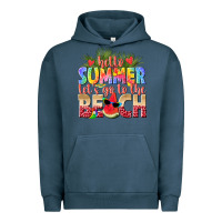 Pigment Midnight Navy hello summer lets go to the beach Urban Hoodie - texasbilliewilder