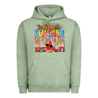 Pigment Oil Green hello summer lets go to the beach Urban Hoodie - texasbilliewilder