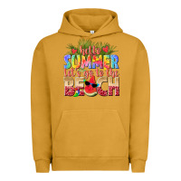 Pigment Peanut Butter hello summer lets go to the beach Urban Hoodie - texasbilliewilder