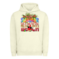 Pigment Pistachio hello summer lets go to the beach Urban Hoodie - texasbilliewilder