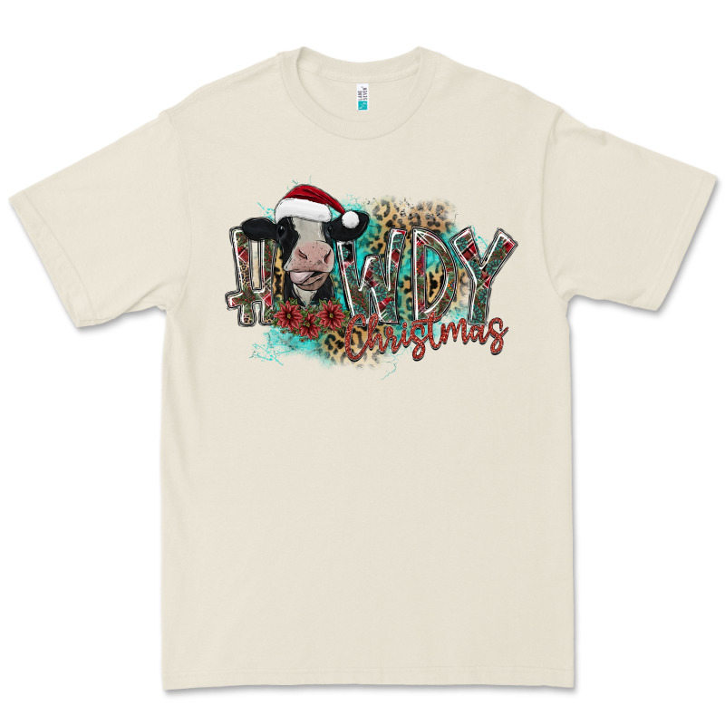 Howdy Christmas Premium Tee by CowhideDigitalArt | Teevron