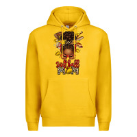 Lemon softball mom afro messy bun Premium Hoodie - texasbilliewilder