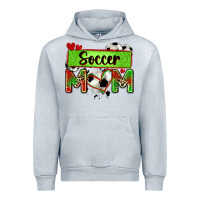 Heather Grey soccer mom with leopard Urban Hoodie - Zillion Design Studio