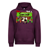 Mauve Wine soccer mom with leopard Urban Hoodie - Zillion Design Studio