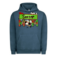 Pigment Midnight Navy soccer mom with leopard Urban Hoodie - Zillion Design Studio