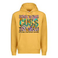 Mustard some moms cuss too much mothers day Premium Hoodie - texasbilliewilder