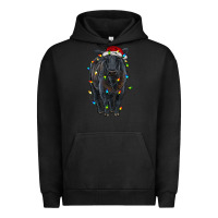 Pigment Black christmas black angus cattle with lights Urban Hoodie - RanaPortraitStore