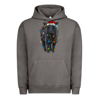 Pigment Tornado christmas black angus cattle with lights Urban Hoodie - RanaPortraitStore