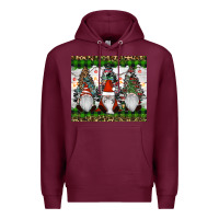 Burgundy gnomes Christmas Premium Hoodie - RanaPortraitStore