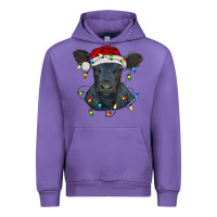 Tulip christmas baby black angus calf with lights Urban Hoodie - RanaPortraitStore