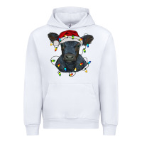 White christmas baby black angus calf with lights Urban Hoodie - RanaPortraitStore
