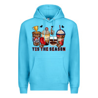 Ocean Blue tis' the season american football coffee cups Premium Hoodie - Zillion Design Studio