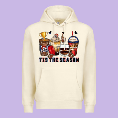 Tis' The Season American Football Coffee Cups Premium Hoodie Designed By Zillion Design Studio