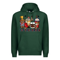 Sports Green tis' the season american football coffee cups Premium Hoodie - Zillion Design Studio