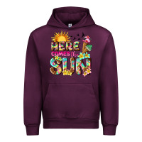 Mauve Wine here comes the sun Urban Hoodie - texasbilliewilder