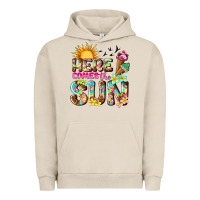 Pigment French Oak here comes the sun Urban Hoodie - texasbilliewilder