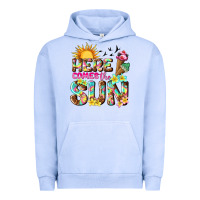 Pigment Grape Ice here comes the sun Urban Hoodie - texasbilliewilder