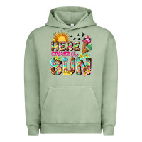 Pigment Oil Green here comes the sun Urban Hoodie - texasbilliewilder
