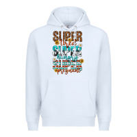 White super tired super hungry super pregnant Premium Hoodie - texasbilliewilder