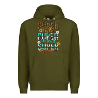 Army Green super tired super hungry super pregnant Premium Hoodie - texasbilliewilder