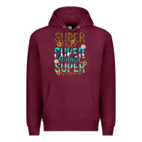 Burgundy super tired super hungry super pregnant Premium Hoodie - texasbilliewilder