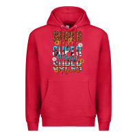 Cardinal super tired super hungry super pregnant Premium Hoodie - texasbilliewilder