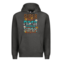Charcoal Heather super tired super hungry super pregnant Premium Hoodie - texasbilliewilder