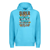 Ocean Blue super tired super hungry super pregnant Premium Hoodie - texasbilliewilder