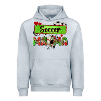 Heather Grey soccer mama with leopard Urban Hoodie - Zillion Design Studio
