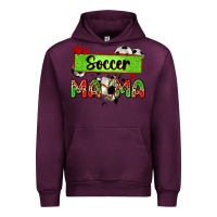 Mauve Wine soccer mama with leopard Urban Hoodie - Zillion Design Studio