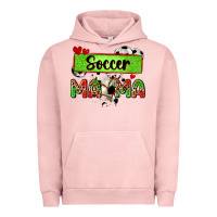 Pigment Salmon soccer mama with leopard Urban Hoodie - Zillion Design Studio