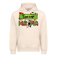 Sandshell soccer mama with leopard Urban Hoodie - Zillion Design Studio