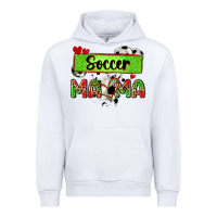 White soccer mama with leopard Urban Hoodie - Zillion Design Studio