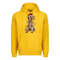 Lemon cockapoo with christmas lights Premium Hoodie - RanaPortraitStore