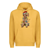 Mustard cockapoo with christmas lights Premium Hoodie - RanaPortraitStore
