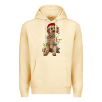 Pina Colada cockapoo with christmas lights Premium Hoodie - RanaPortraitStore