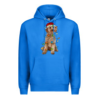 True Royal cockapoo with christmas lights Premium Hoodie - RanaPortraitStore