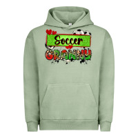 Pigment Oil Green soccer granny with leopard Urban Hoodie - Zillion Design Studio