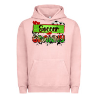Pigment Salmon soccer granny with leopard Urban Hoodie - Zillion Design Studio