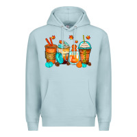 Blue Mist thankful coffee cups Premium Hoodie - Zillion Design Studio