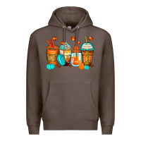 Coffee thankful coffee cups Premium Hoodie - Zillion Design Studio