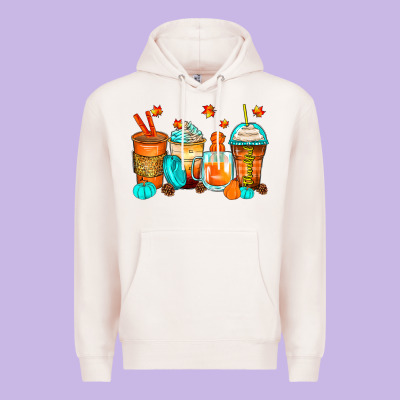 Thankful Coffee Cups Premium Hoodie Designed By Zillion Design Studio