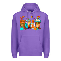 Purple thankful coffee cups Premium Hoodie - Zillion Design Studio