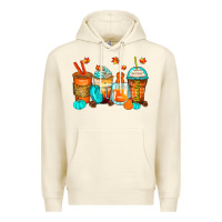 Sandshell thankful coffee cups Premium Hoodie - Zillion Design Studio