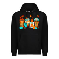 Black thankful coffee cups Premium Hoodie - Zillion Design Studio