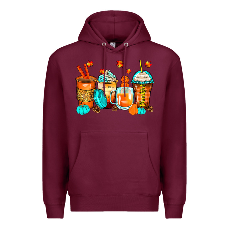 Thankful Coffee Cups Premium Hoodie by Zillion Design Studio | Teevron